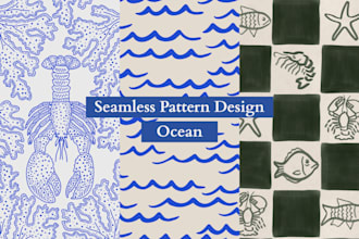 deliver high quality ocean seamless repeat designs