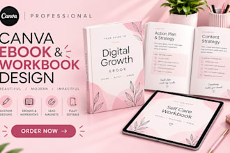 redesign canva ebook, design editable canva ebook canva workbook pdf lead magnet