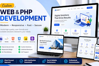 develop custom PHP websites and web applications
