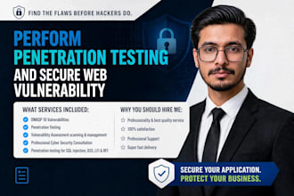 perform penetration testing and secure web vulnerability