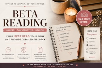 beta read your book and provide honest feedback