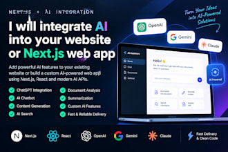 integrate ai into your website or web app