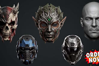 design custom cosplay helmet 3d masks model and armor 3d printable stl files
