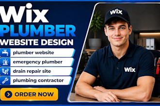 design wix plumber website emergency plumbing drain repair service drain repair