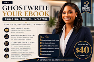 ghostwrite your nonfiction ebook or book professionally