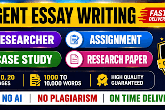 do urgent essay writing, case study, report, research and summary