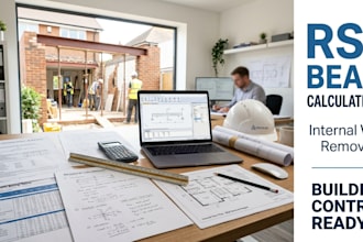 do rsj beam calculations, internal wall removal, steel beam design