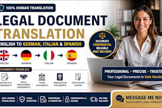 translate business contracts english to german italian, spanish