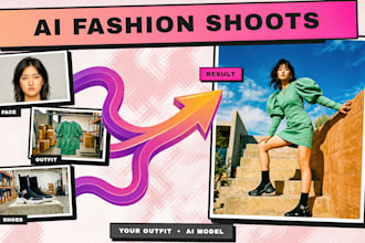 create ai fashion model photoshoot, your clothes on realistic ai models