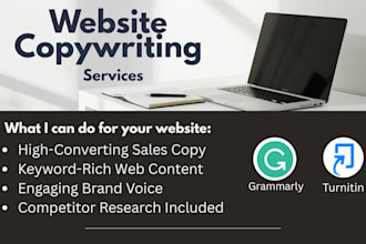 write SEO website content and be your copywriter