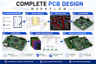 do pcb design, prototype design, schematic to pcb layout,  kicad in gerber files