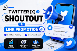 do twitter shoutout, promote website and share link to active USA UK audience