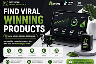 research viral winning products for tiktok shop, shopify dropshipping