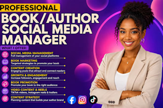 be your author social media manager booktok bookstagram instagram content creato
