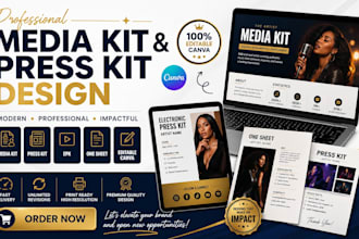 do press kit, media kit, artist epk, dj press kit author one sheet, brand kit