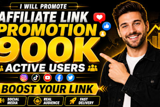 promote affiliate link to 900k active users, referral affiliate link promotion