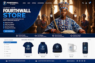 fourth wall website design redesign creator website optimize merch store