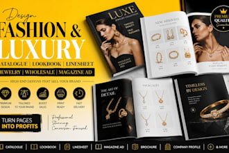 design fashion luxury jewelry catalogue wholesale linesheet magazine ad lookbook