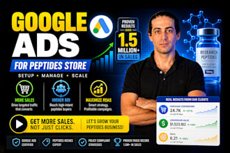setup and manage high converting google ads for peptides