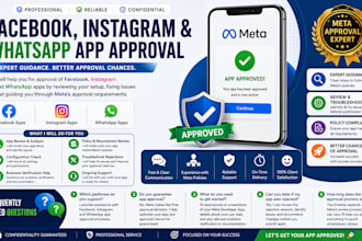 help with facebook, instagram, whatsapp app approval