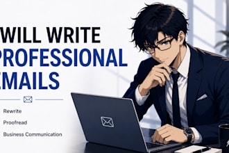 write, rewrite, and proofread professional business emails