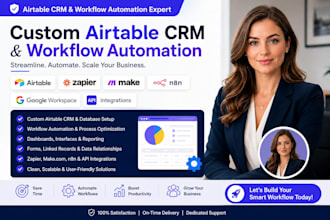 build airtable CRM, airtable databaseand n8n workflow automation