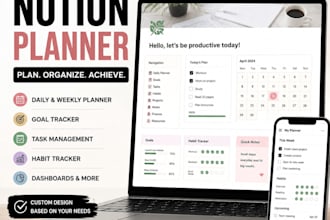 create custom notion planner template for productivity