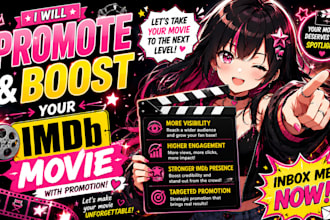 promote and boost your imdb movie with promotion