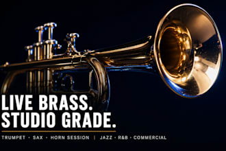 record professional trumpet, trombone, saxophone or brass parts for your track
