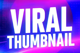 design viral youtube thumbnail and tiktok cover