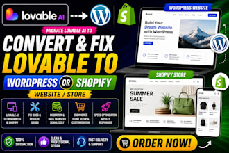 convert fix lovable to wordpress shopify website migrate lovable ai to shopify