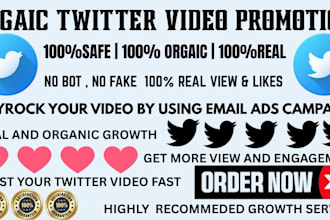do professional twitter reels video promotion for organic growth using email ads