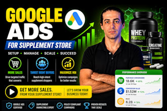 setup and manage high converting google ads for supplements
