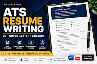 write an ats optimized resume and professional CV