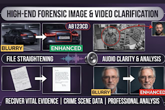 do forensic image and video enhancement, cctv analysis, license plate recovery