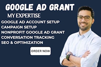 setup google ad grants and optimize nonprofit ads campaigns