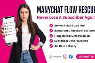 fix or rescue your broken manychat, n8n automation flow