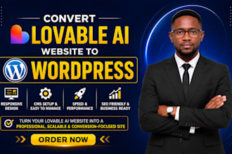 convert your lovable website to wordpress, lovable to shopify, wix to your style