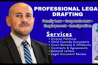draft divorce petitions motions child custody and family law documents