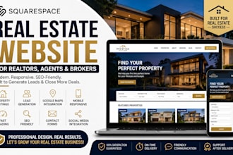 build squarespace real estate website property listing realtor agent broker site