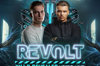 design professional event posters flyers and track cover art