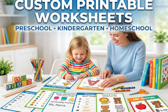 design kindergarten educational printable worksheets for preschool homeschool