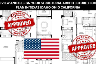 review and design your structural architecture floor plan in texas idaho ohio