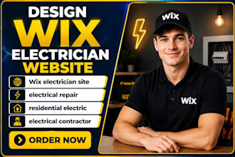 design wix electrician website electrical repair residential service website