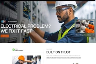 design wix electrician website electrical repair residential service website
