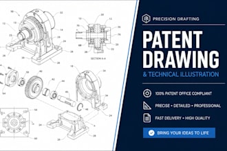 draw professional uspto patent drawings and patent illustrations