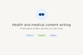 write accurate, well researched health and medical articles