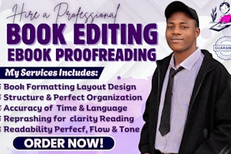 be your professional book editor, novel book editing, children book proofreading