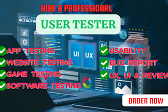 do user testing app testing website testing UX UI bug feedback