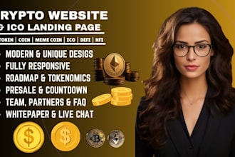build a professional crypto website, presale nft website for your crypto project